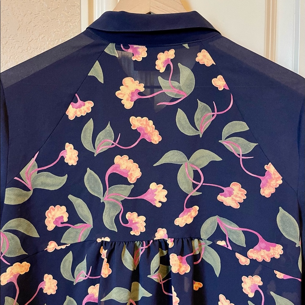 SOLD 🚫 Anthropologie Maeve Sheer Long Sleeves Blouse - Picture 5 of 10